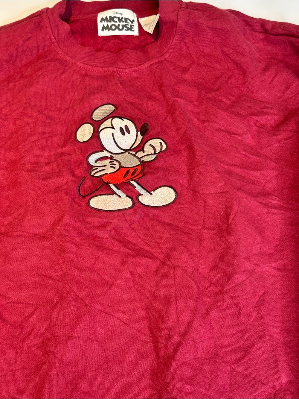 Disney Pink Mickey Mouse Crewneck Sweatshirt